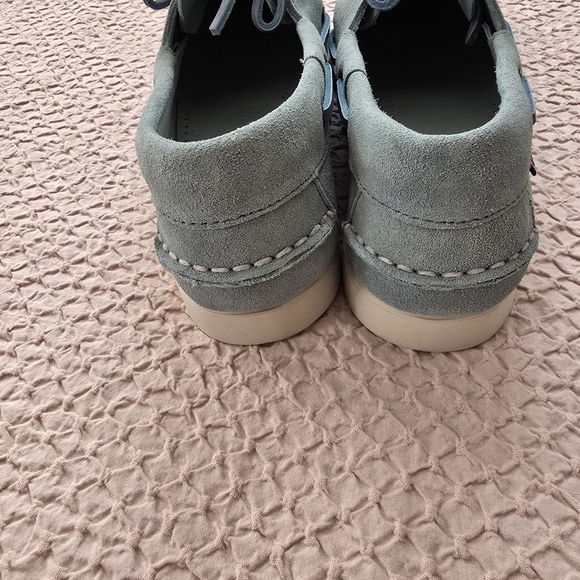 Sebago Women's Suede Portland Flesh Out Roughout Shoes in Lichen Green Size 11R - Picture 9 of 15